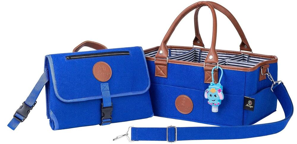Sarvoza Baby Diaper Caddy Organizer Tote w/ Changing Pad & Free Hand Sanitizer